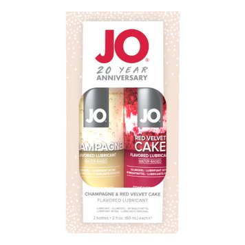 Набор вкусовых смазок System JO Champagne & Red Velvet Cake (2×60 мл), Limited Edition фото и описание