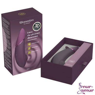 Вакуумный клиторальный стимулятор Womanizer Next Dark Purple, 3D Pleasure Air, 14 уровней интенсивности фото и описание