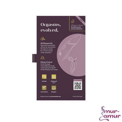 Вакуумный клиторальный стимулятор Womanizer Next Dark Purple, 3D Pleasure Air, 14 уровней интенсивности фото и описание