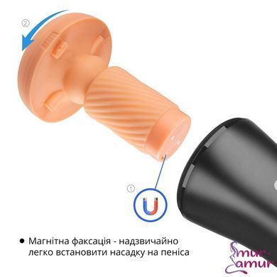 Мастурбатор Otouch INSCUP 3, рух вперед-назад плюс стискання стінок, сенсорне керування