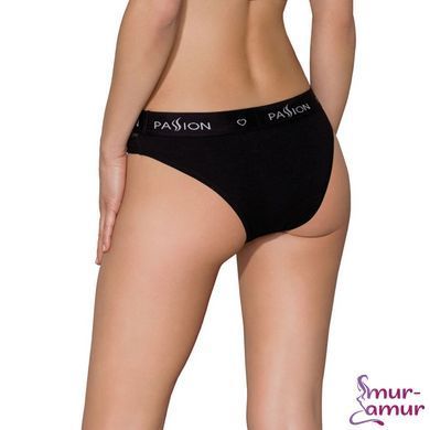 Трусики з прозорою вставкою Passion PS006 PANTIES M, black фото і опис