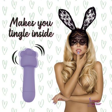 Міні-вібратор FeelzToys Magic Bunny Purple з двома насадками фото і опис