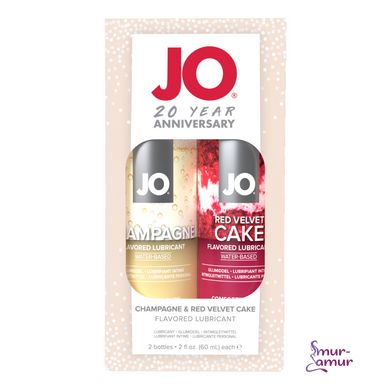 Набір смакових змазок System JO Champagne & Red Velvet Cake (2×60 мл), Limited Edition фото і опис