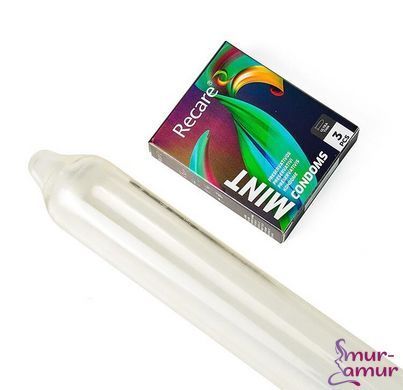 Презервативи Holographic Recare Ultra Thin Mint Condoms 3шт, ультратонкі, аромат: м'ята