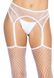 Leg Avenue Net stockings with garter belt White O/S фото