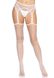 Leg Avenue Net stockings with garter belt White O/S фото