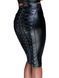 Спідниця-олівець зі шнурівкою Noir Handmade F152 Powerwetlook pencil skirt, XL, з мокрим ефектом фото