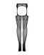Сетчатые чулки-стокинги со стрелкой Obsessive Garter stockings S314 S/M/L, черные, имитация гартеров фото