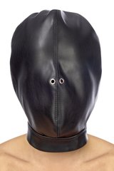 Капюшон для БДСМ Fetish Tentation Closed BDSM hood in leatherette фото и описание