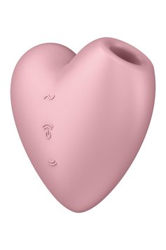 Вакуумный стимулятор-сердечко с вибрацией Satisfyer Cutie Heart Light Red фото и описание