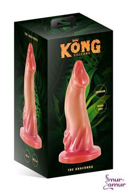 Фентезійний фалоімітатор Kong Silicone The Anaconda, довжина 23 см, діаметр 5,5 см