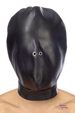 Капюшон для БДСМ Fetish Tentation Closed BDSM hood in leatherette фото і опис