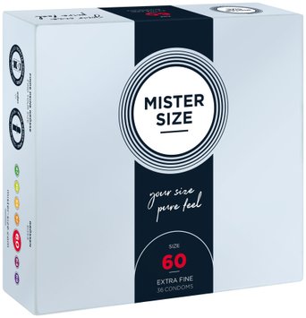 Презервативы Mister Size - pure feel - 60 (36 condoms), толщина 0,05 мм фото и описание