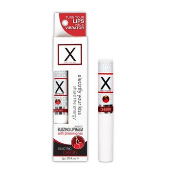 Стимулирующий бальзам для губ унисекс Sensuva - X on the Lips Cherry с феромонами, вишня фото и описание