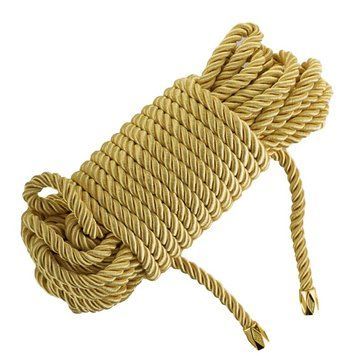 Веревка для шибари LOCKINK SEVANDA Shibari Pratice Rope, золотистая, 8 м, нейлон+хлопок фото и описание