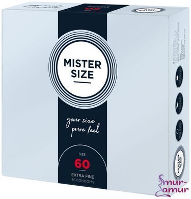 Презервативи Mister Size - pure feel - 60 (36 condoms), товщина 0,05 мм