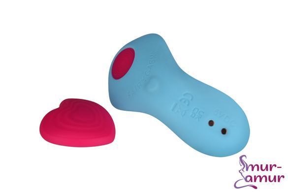 Вибратор в трусики FairyGasm HeartGem blue, на магните, пульт ДУ фото и описание