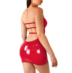 Сексуальное виниловое платье Art of Sex - Jaklin, размер XS-M, цвет красный фото и описание