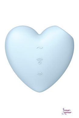 Вакуумный стимулятор-сердечко с вибрацией Satisfyer Cutie Heart Blue фото и описание
