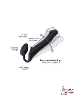 Безремневой страпон Strap-On-Me Flesh XL, полностью регулируемый, диаметр 4,5см фото и описание