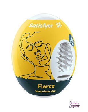 Самозмащувальний мастурбатор-яйце Satisfyer Masturbator Egg Single Fierce, одноразовий, не вимагає з фото і опис