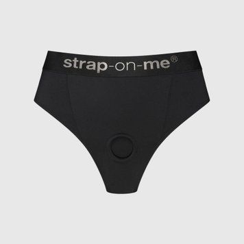 Трусики с фиксацией дилдо Strap-On-Me Harness Lingerie Idole - M - Black фото и описание