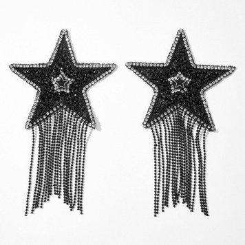 Пестис-звезды с бахромой JSY Nipple Sticker RT236112 Black, стикеры фото и описание