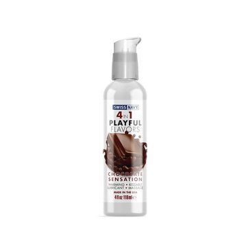 Лубрикант на водной основе Swiss Navy 4 in 1 Chocolate Sensation 118 мл фото и описание