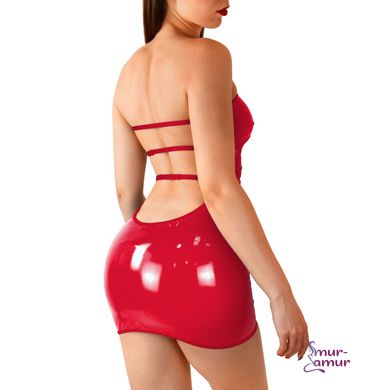 Сексуальное виниловое платье Art of Sex - Jaklin, размер XS-M, цвет красный фото и описание