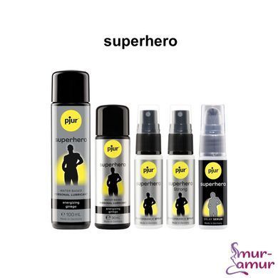 Стимулювальний лубрикант на водній основі pjur Superhero Energizing glide 100 мл, з екстрактом гінкго білоба