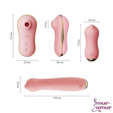 Набір 3в1 Zalo &ndash; UNICORN Set Pink, віброяйце, пульсатор, вакуумний стимулятор