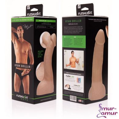 Фалоімітатор Fleshlight Guys: Ryan Driller Dildo, за зліпком пеніса