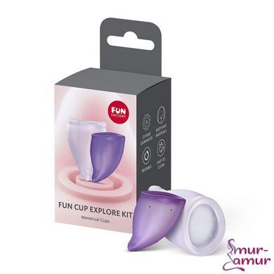 Набір менструальних чаш Fun Factory FUN CUP EXPLORE KIT, 2 шт, Multicolored Violet, об&rsquo;єми 20 та 30 мл