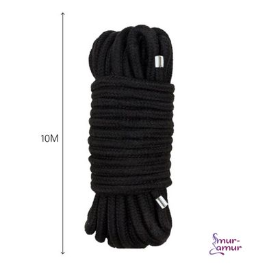 Мотузка для BDSM BTB Bondage Rope Black, довжина 10 м, діаметр 65 мм, поліестер фото і опис