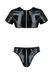 Комплект мужского белья под латекс Passion 057 Set Peter S/M Black, кроп-топ, стринги фото