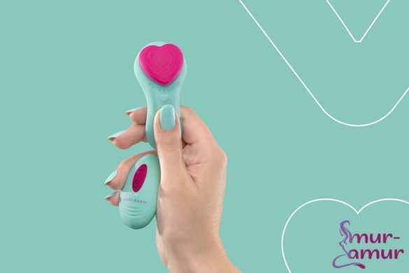 Вібратор у трусики FairyGasm HeartGem green, на магніті, пульт ДК фото і опис