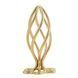 Металева анальна пробка LOCKINK SEVANDA Hollow Spiral Golden, S, золотиста, діаметр 2,6 см