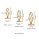 Металева анальна пробка LOCKINK SEVANDA Hollow Spiral Golden, S, золотиста, діаметр 2,6 см