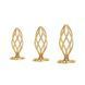 Металева анальна пробка LOCKINK SEVANDA Hollow Spiral Golden, S, золотиста, діаметр 2,6 см