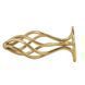 Металева анальна пробка LOCKINK SEVANDA Hollow Spiral Golden, S, золотиста, діаметр 2,6 см