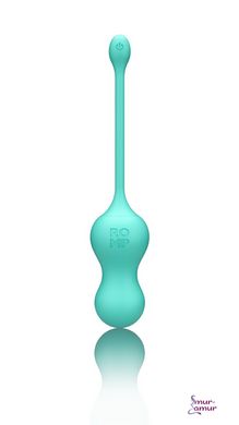 Віброяйце для точки G з пультом керування Romp Cello Light Teal, водонепроникне фото і опис