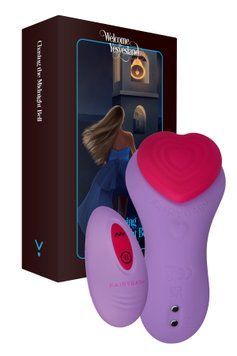 Вибратор в трусики FairyGasm HeartGem violet, на магните, пульт ДУ фото и описание