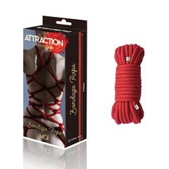 Мотузка для BDSM BTB Bondage Rope Red, довжина 10 м, діаметр 65 мм, поліестер фото і опис