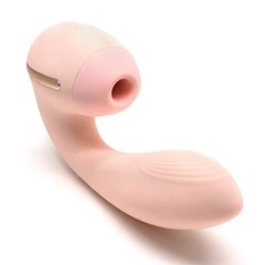 Вакуумный вибратор Kistoy Tina Mini Light Pink, вагинально-клиторальный фото и описание