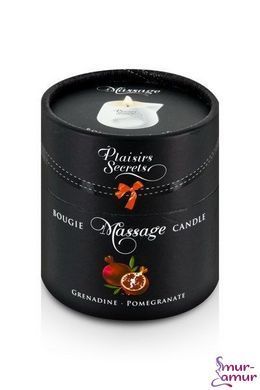 Масажна свічка Plaisirs Secrets Pomegranate (80 мл) подарункова упаковка, керамічний посуд фото і опис