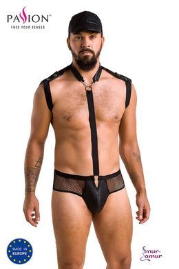 Комплект эротического мужского белья Passion 038 Set John L/XL Black, боди, кепка фото и описание