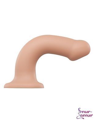 Насадка для страпону Strap-On-Me Dual Density Dildo Flesh L, діаметр 3,7 см, двошарова, гнучкий фото і опис