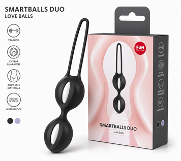 Вагінальні кульки Fun Factory SMARTBALLS DUO Black, 2 шт, діаметр 3,2 та 3,6 см