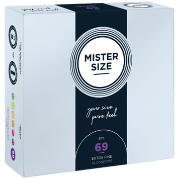 Презервативы Mister Size - pure feel - 69 (36 condoms), толщина 0,05 мм фото и описание