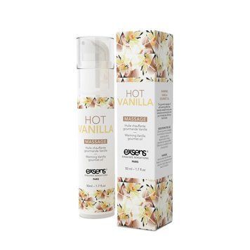 Масажна олія EXSENS Hot Vanilla 50мл розігріває, без цукру, без парабенів, їстівна фото і опис